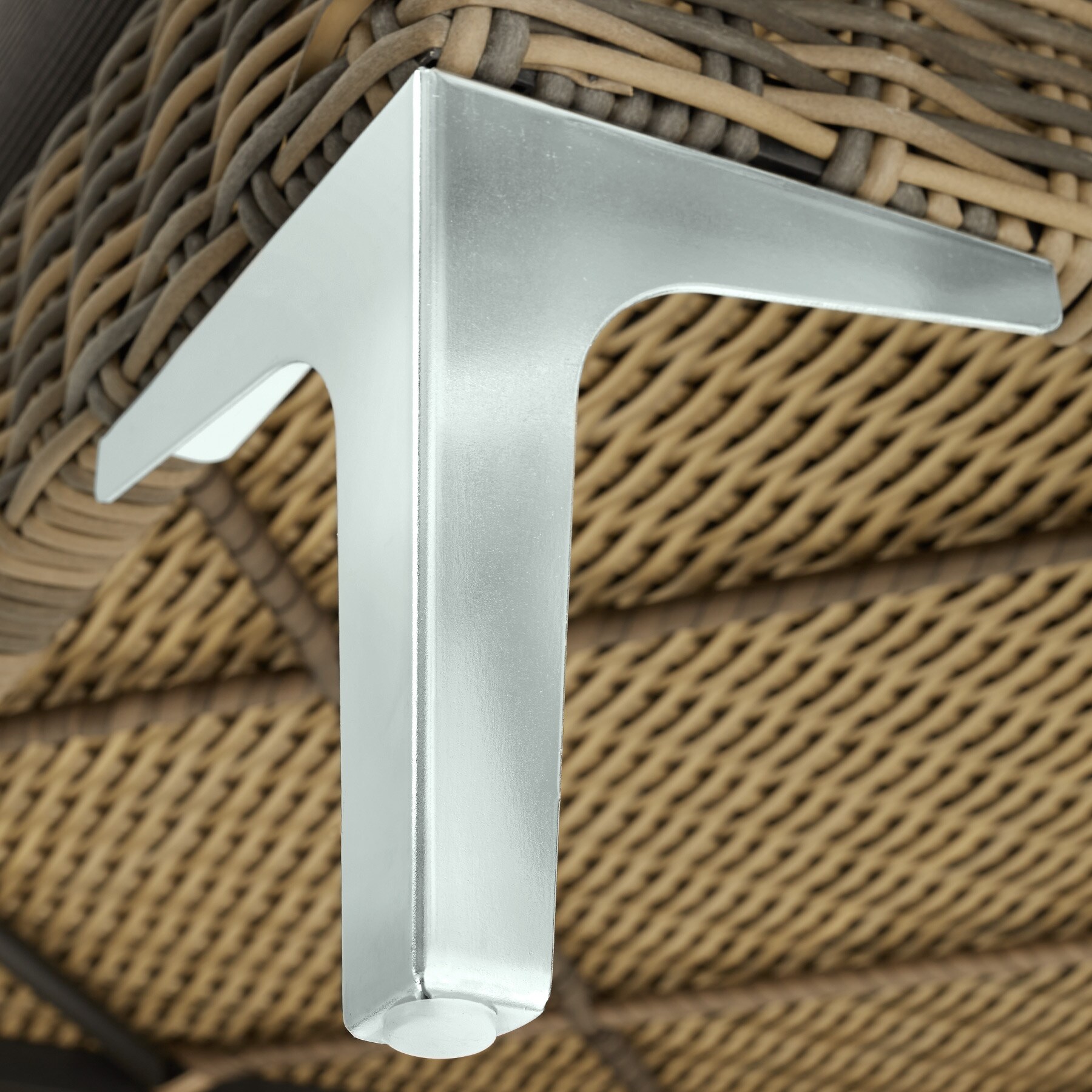tectake® Modulares Rattanset, 2 Sessel mit Aluminiumgestell, natürlich nachempfundenes Geflecht, kein Aufbau