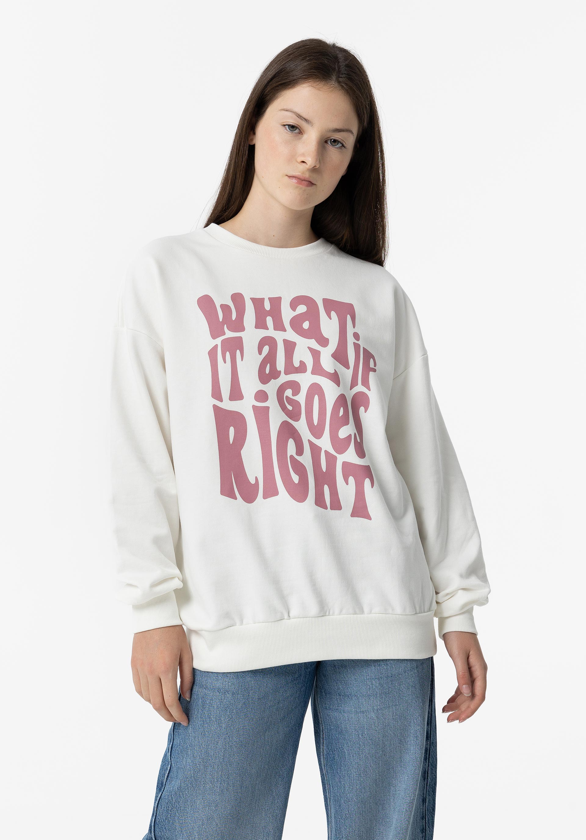 Sweatshirt com Mensagem Frontal