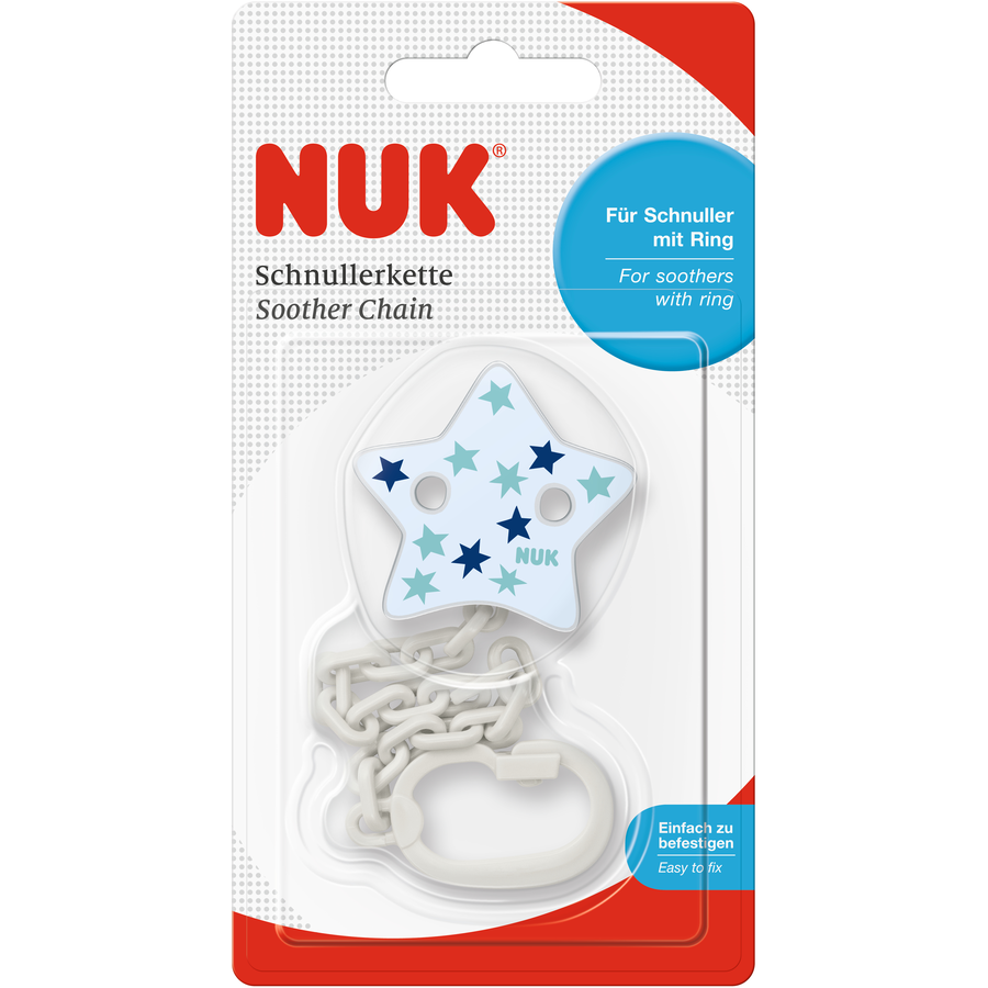 NUK Schnullerkette Stern, blau