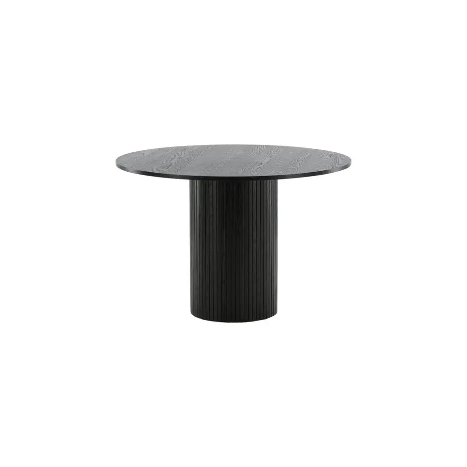 Eettafel Rond Zwart 110cm - Fineer - Scandinavisch