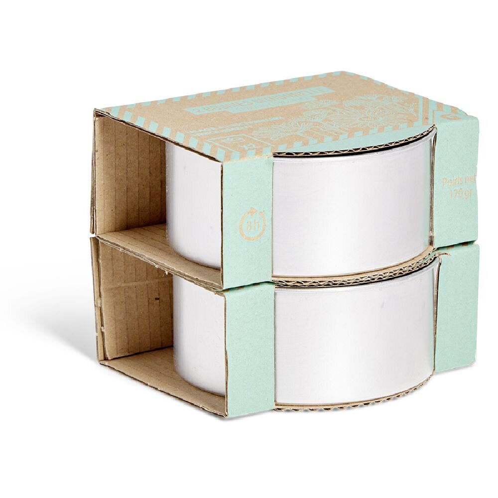 Lot de 2 bougies à la citronnelle 140gr Ø9,6xH4cm