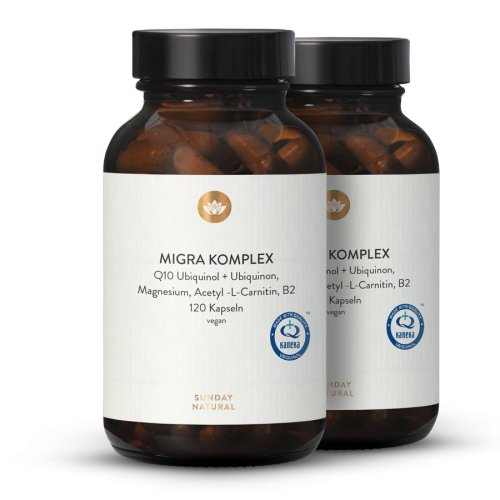 Sunday Natural Products  MIGRA ENERGY KOMPLEXQ10, Magnesium, B2, Acetyl-L-Carnitin