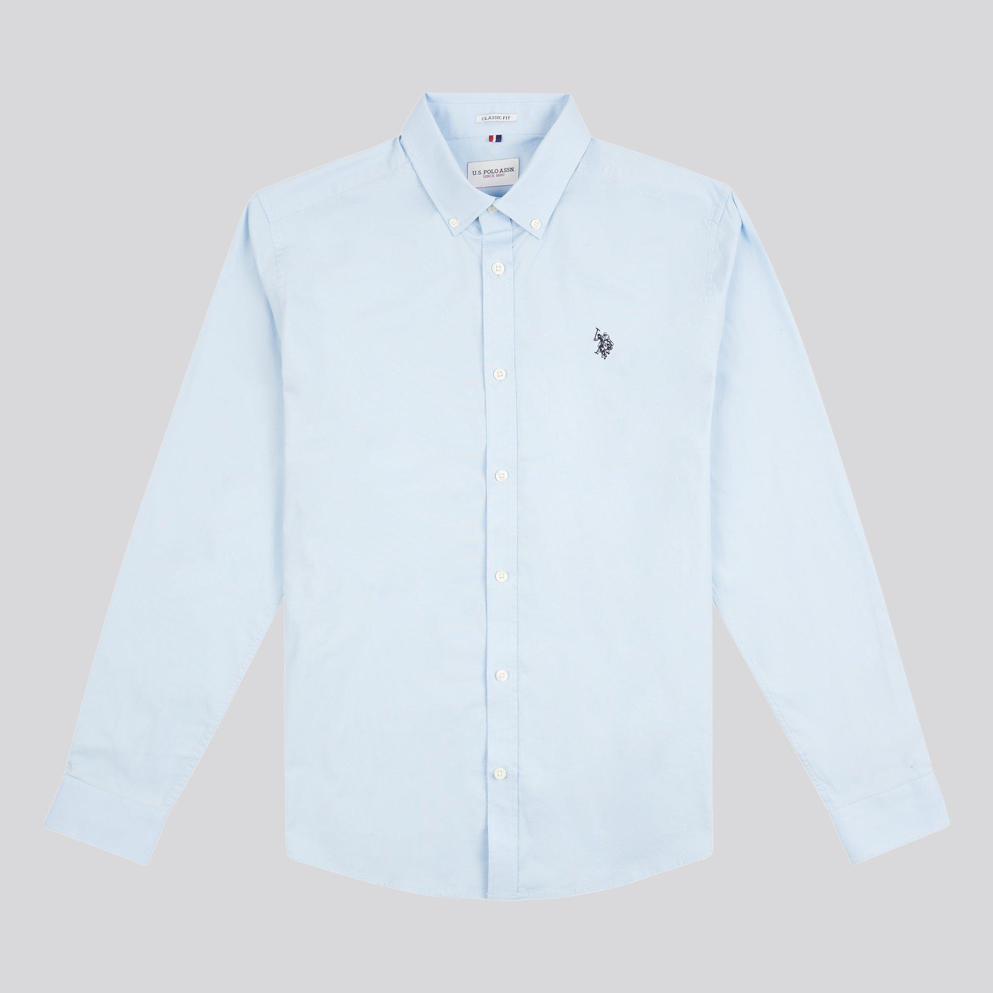US Polo Assn USPA Stretch Poplin Shirt Mens