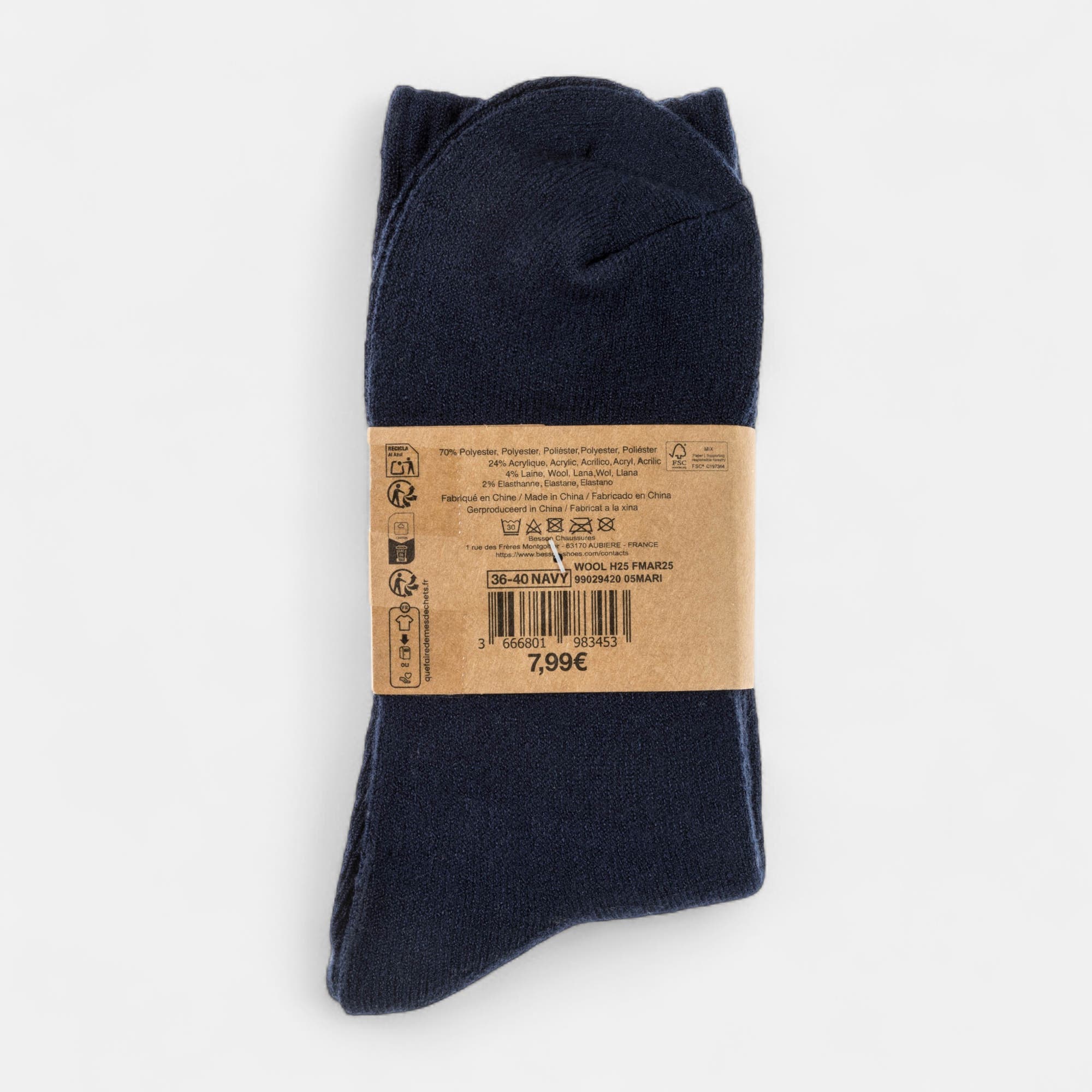 Chaussettes Femme bleu marine