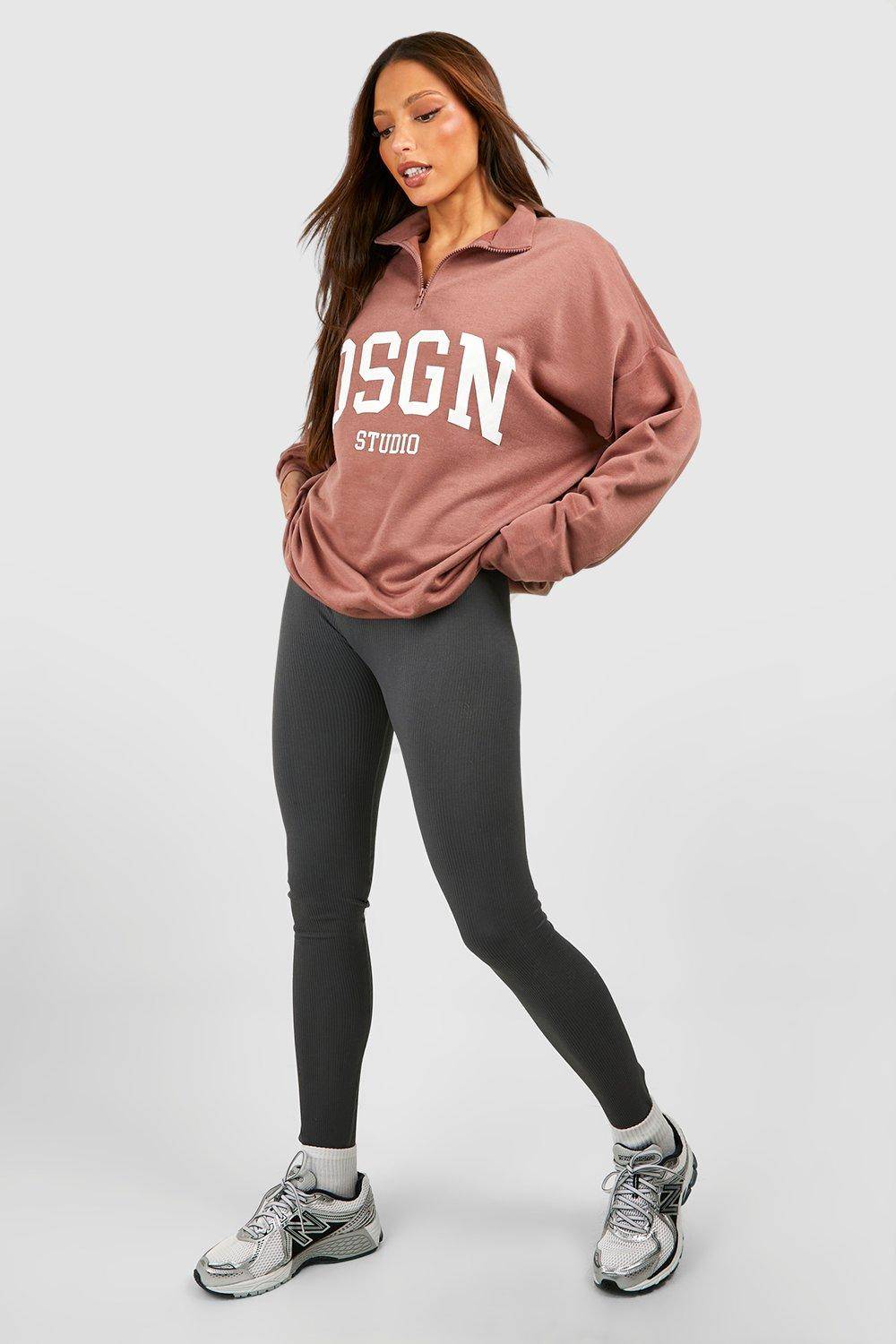 boohoo Legging long à côtes sans couture