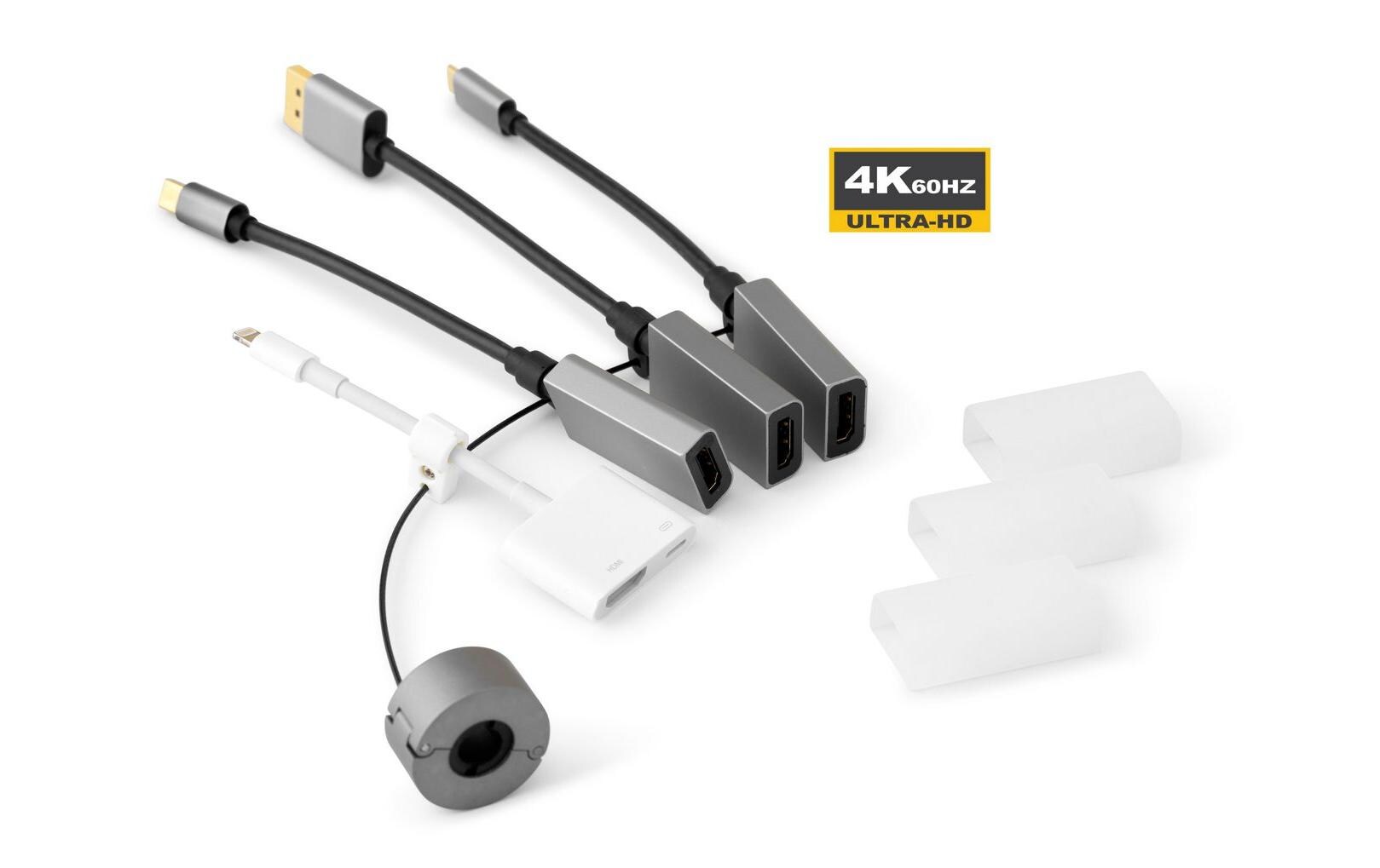 Adapterring Pro Adapter USB-C+ Lightning<br>Adapter – Max. Auflösung: 3840 x 2160 (Ultra HD 4K)
