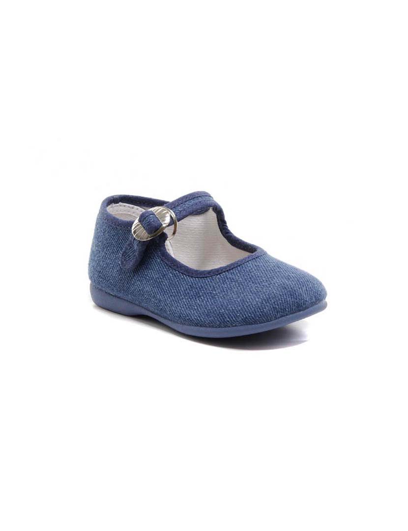 Blue Denim Canvas Flats