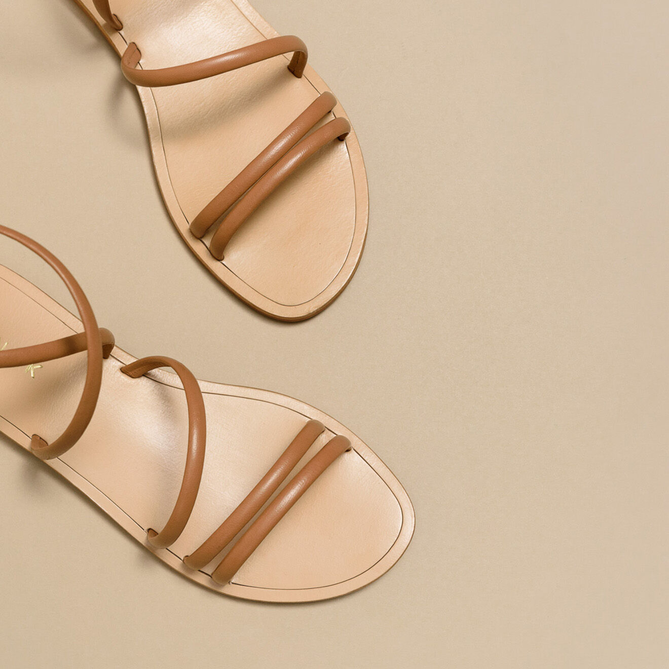 Jonak Sandales en Cuir Apolline Bis camel