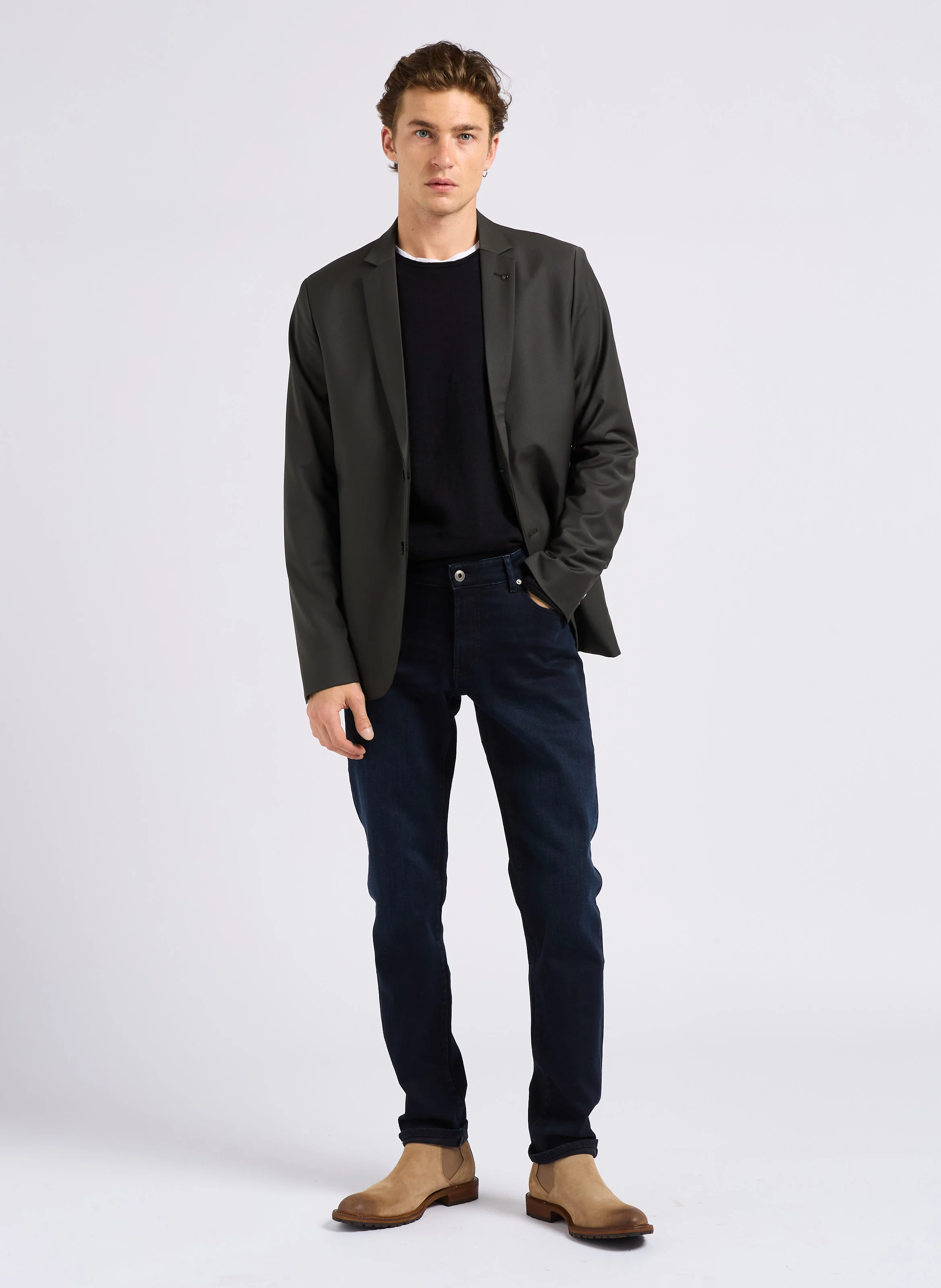 Veste de costume col tailleur | Vert