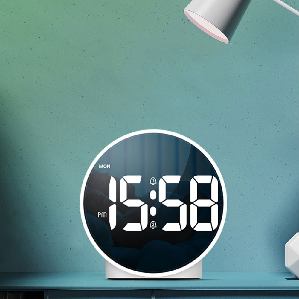 Digitaler LED Wecker mit Extra Grossem Display   Snooze Funktion Dimmbar - Schwarz