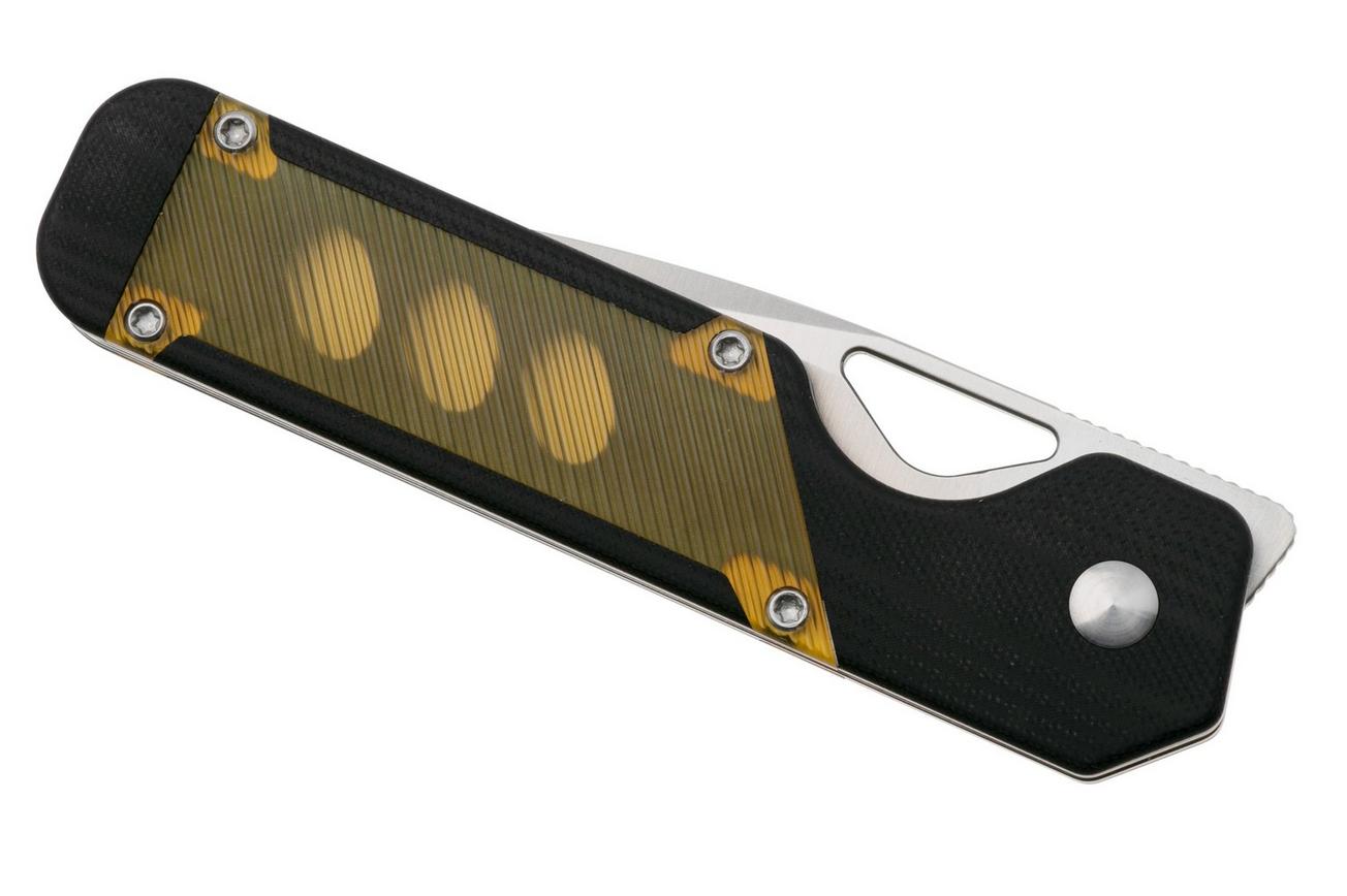 Kizer Vanguard Militaw V3634C1 Liner Lock, Satin 154CM, Black G10, PEI Ultem Inlay, zakmes, Jonathan Styles design