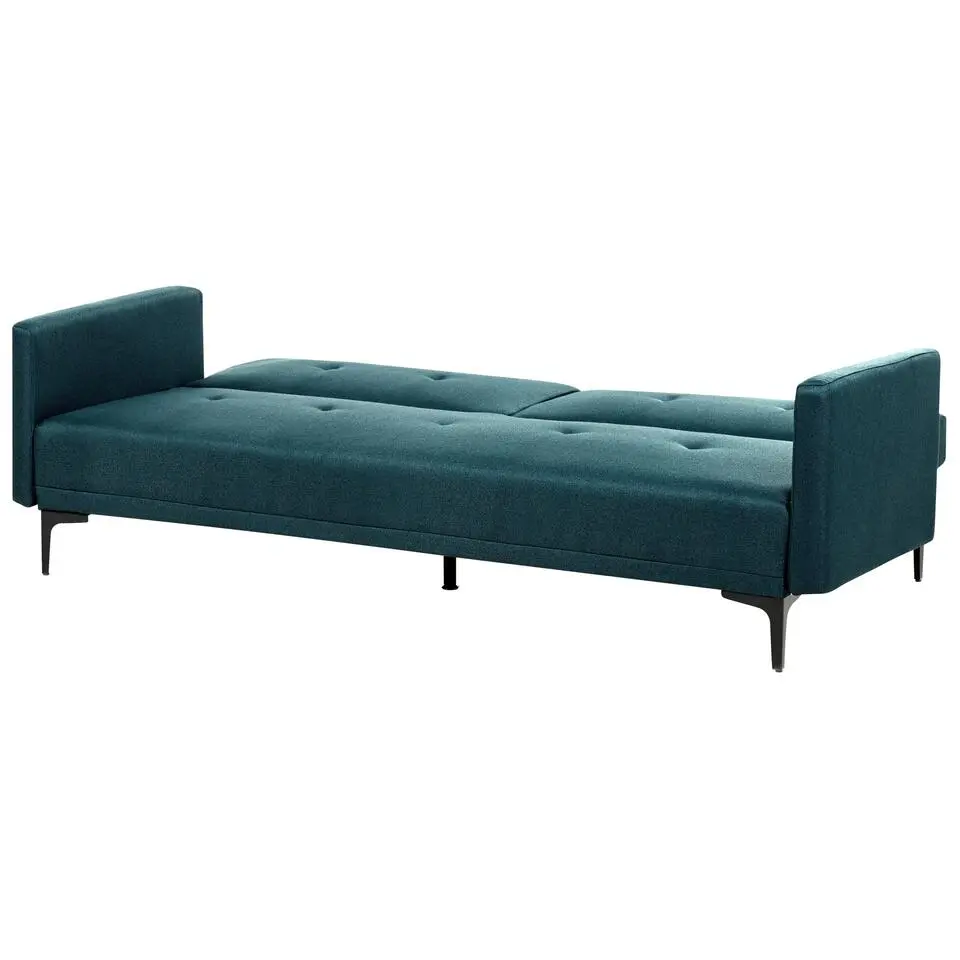 LUCAN - Slaapbank 3-zits - Blauw - Polyester