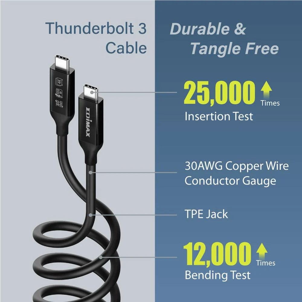Edimax UC4-005TB Thunderbolt 3 | USB 4 kabel 0.5 meter