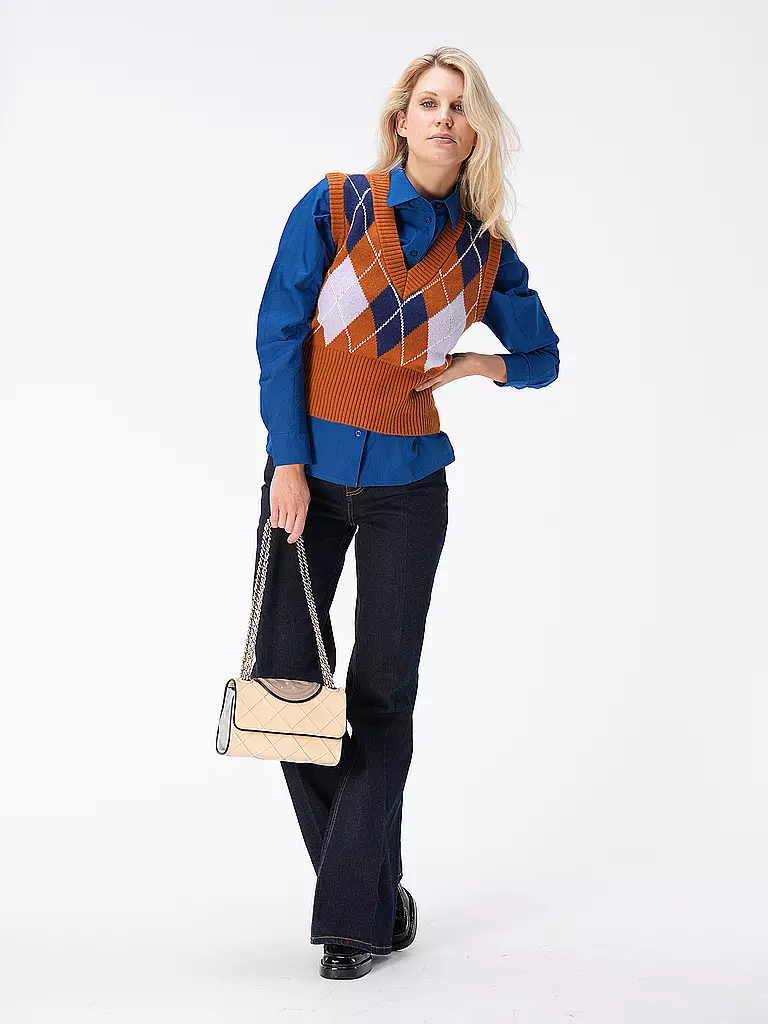 TORY BURCH Ledertasche - Umhängetasche FLEMING Small creme