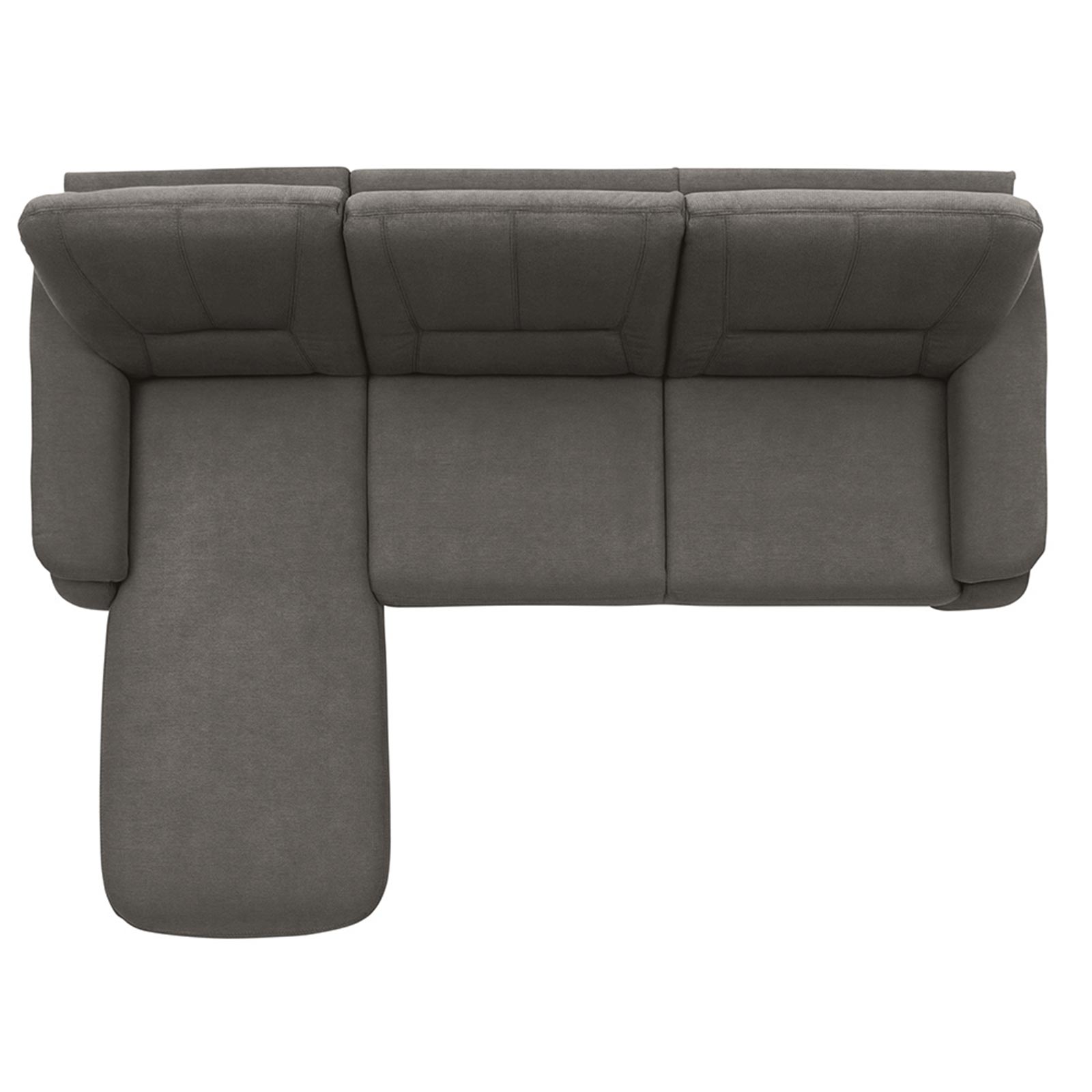 polsterpower Ecksofa - Belle grey - Basismodell - Recamiere links