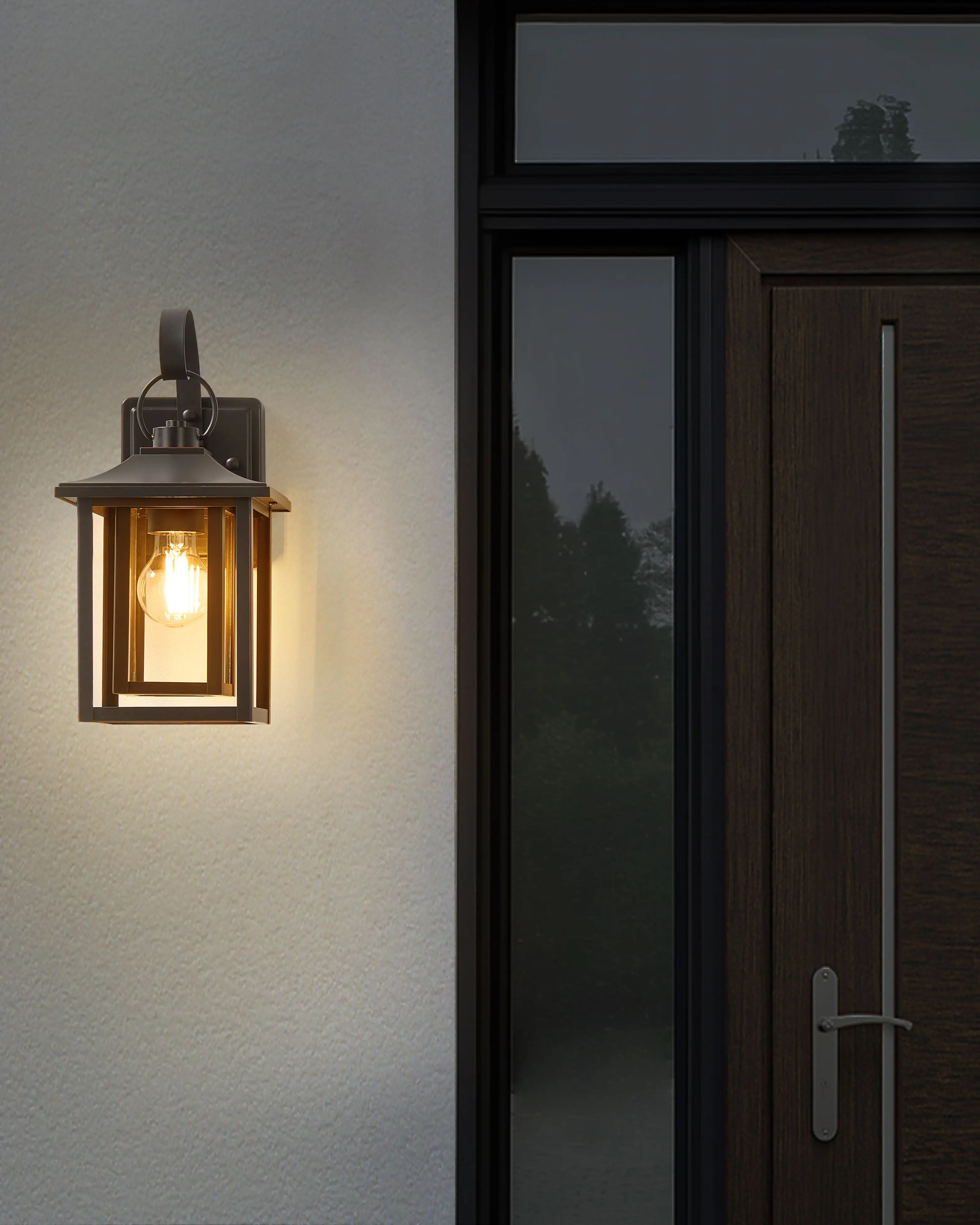 Buiten wandlamp ALMOND Zwart