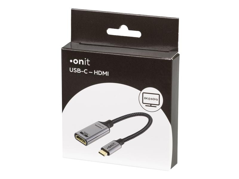 onit Adapter USB Type-C - HDMI Videoadapterkabel USB-C auf HDMI