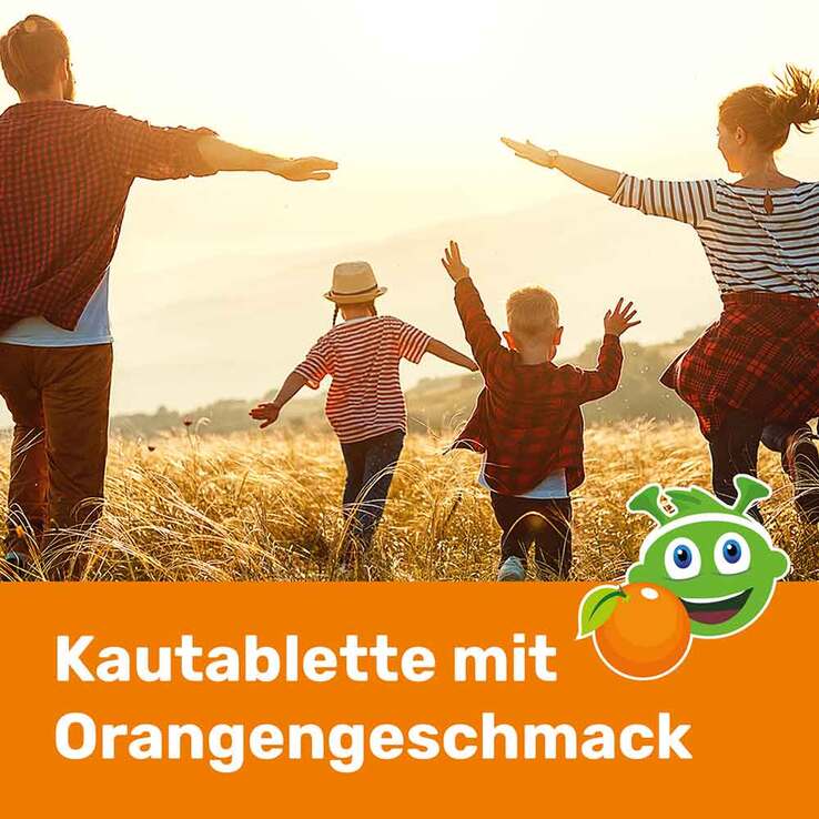 Eunova Junior Kautabletten mit Orangengeschmack, 30 St