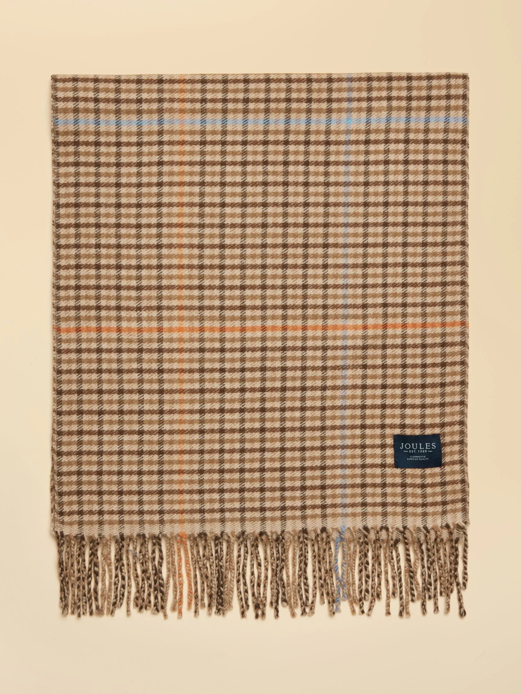 Bruin geruit - Joules Langtree Large Scarf