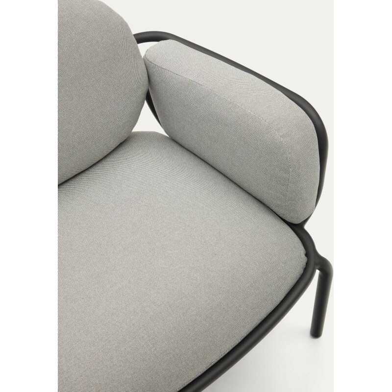 Fauteuil de jardin Joncols en aluminium finition peinture grise