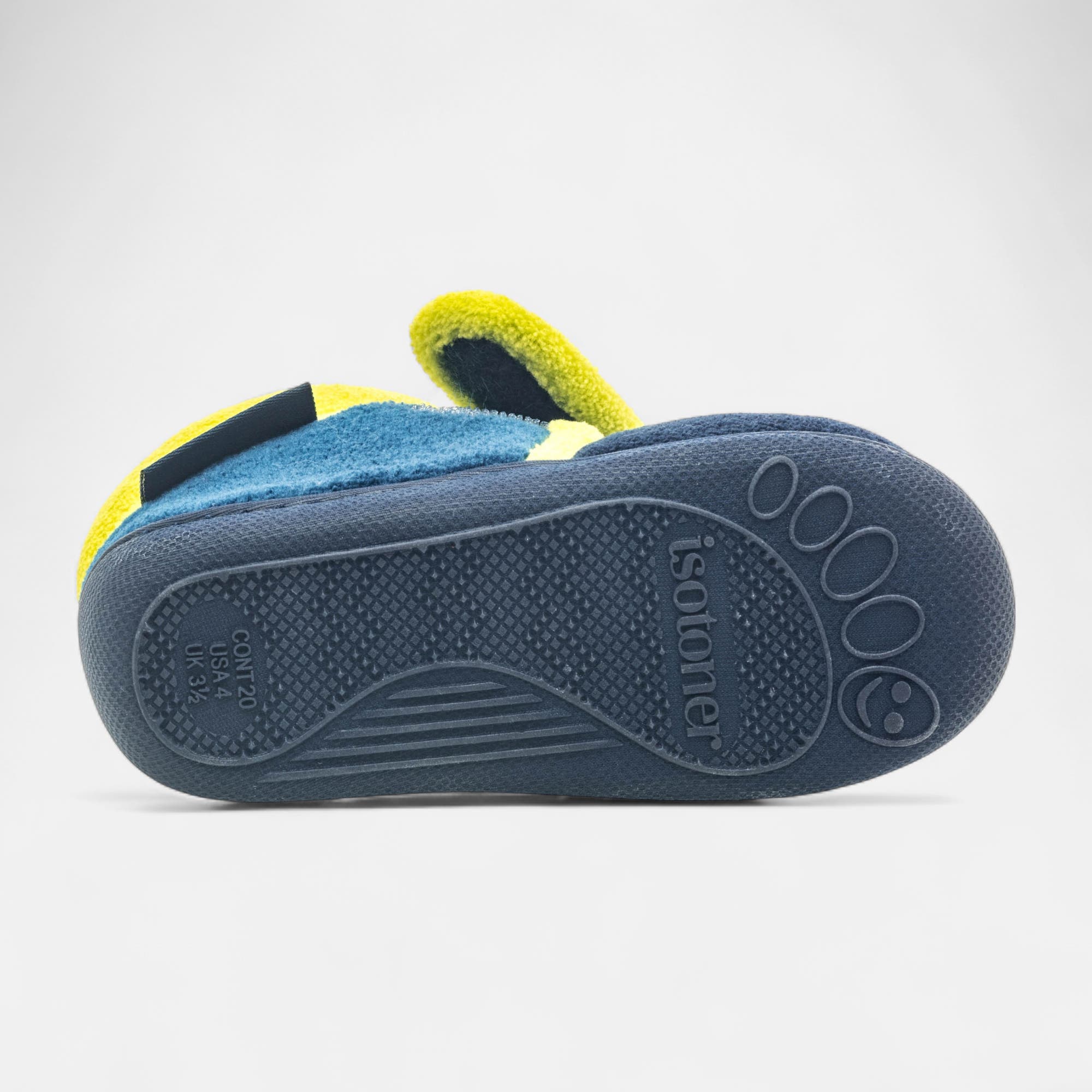 Pantoufles attaches velcros Bébé garçon bleu marine