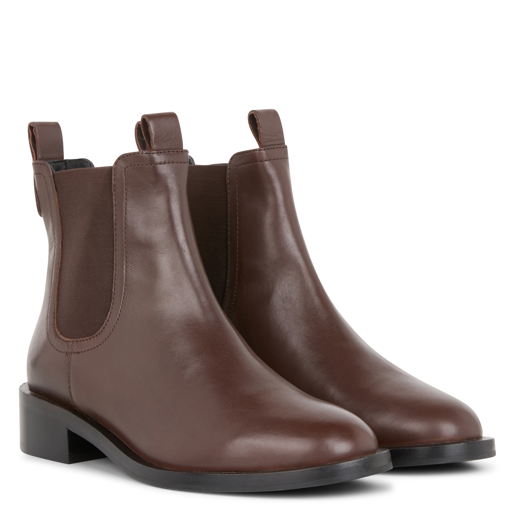 FALK - Bottines à talons en cuir | Marron