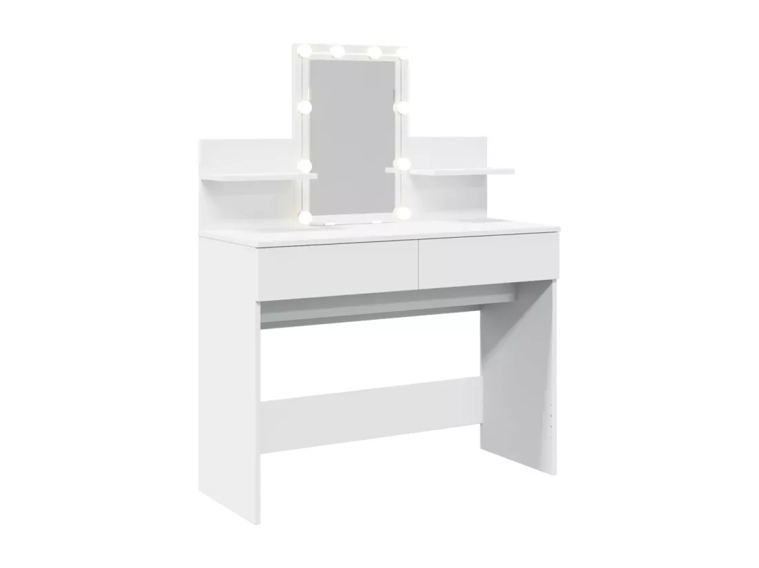Coiffeuse avec LED blanc 100x40x130 cm