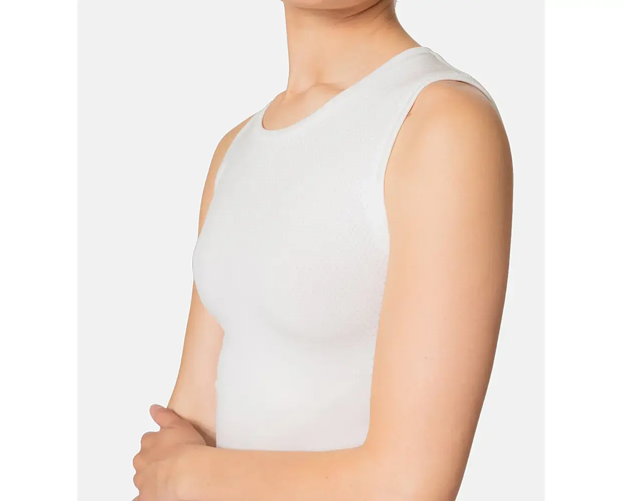 Odlo Performance Light Eco BL Top Crew Ondershirt Zonder Mouwen Wit Dames