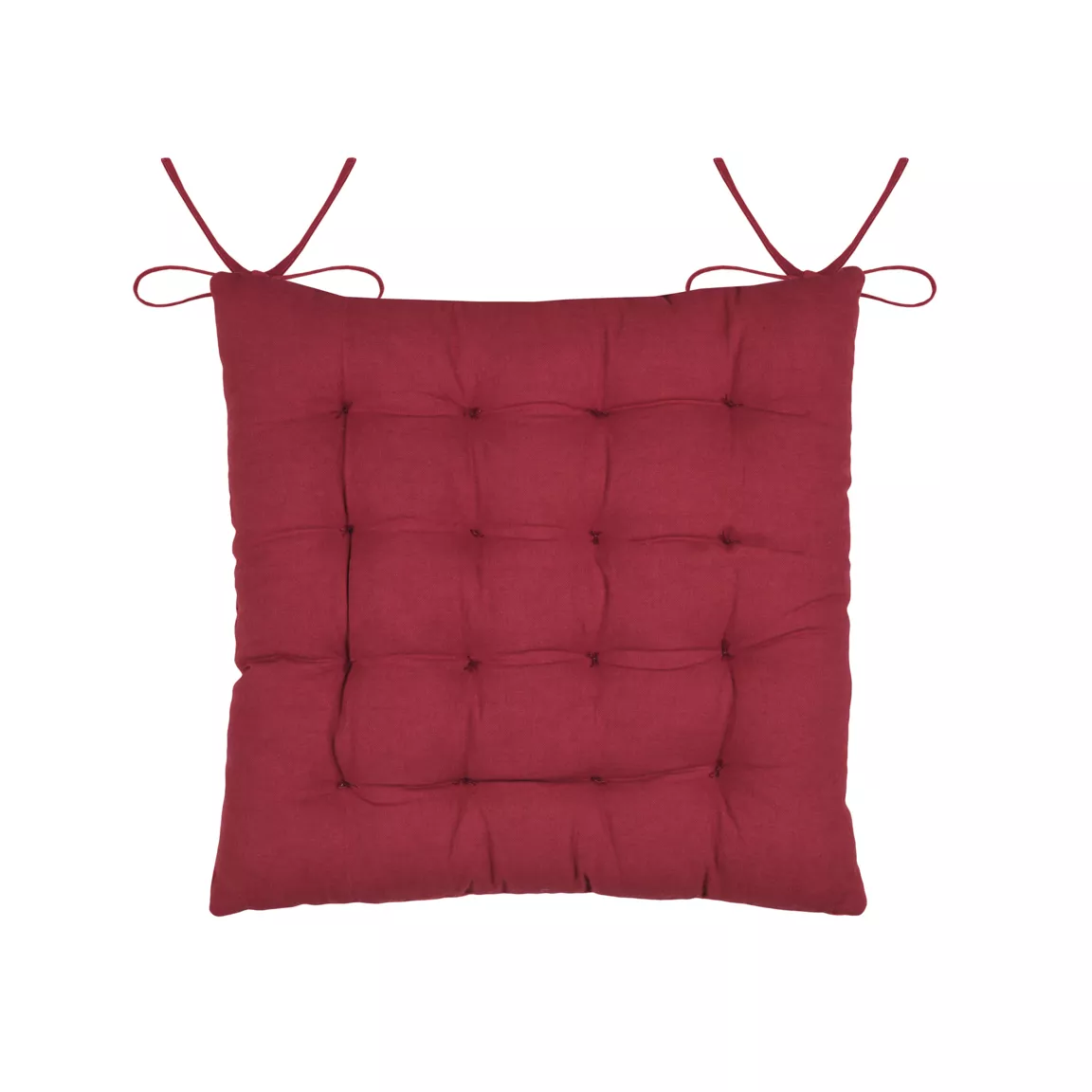 Coussin de chaise carré coton (38 x 38 cm) Valgenis Rouge