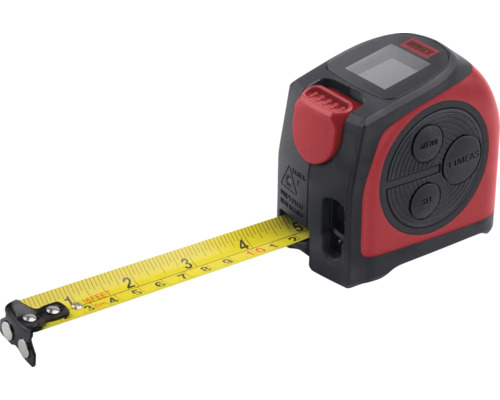 JC Schwarz 5m rolmaat met 40m laser-afstandsmeter inclusief accessoires