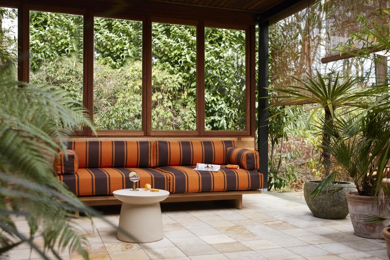 HKliving Outdoor Teak loungebank natural