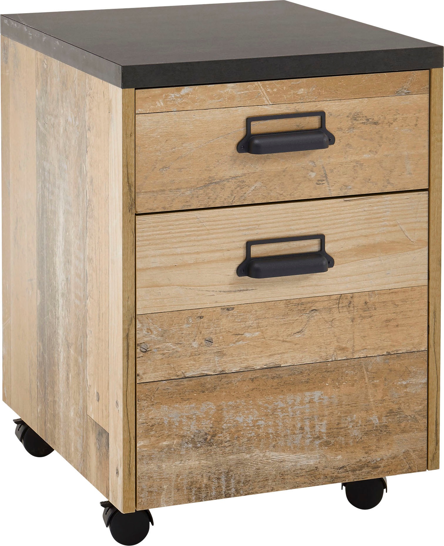 Home affaire Rollcontainer »SHERWOOD« mit Apothekergriffen aus Metall, Breite 47 cm, Soft-Close-Funktion