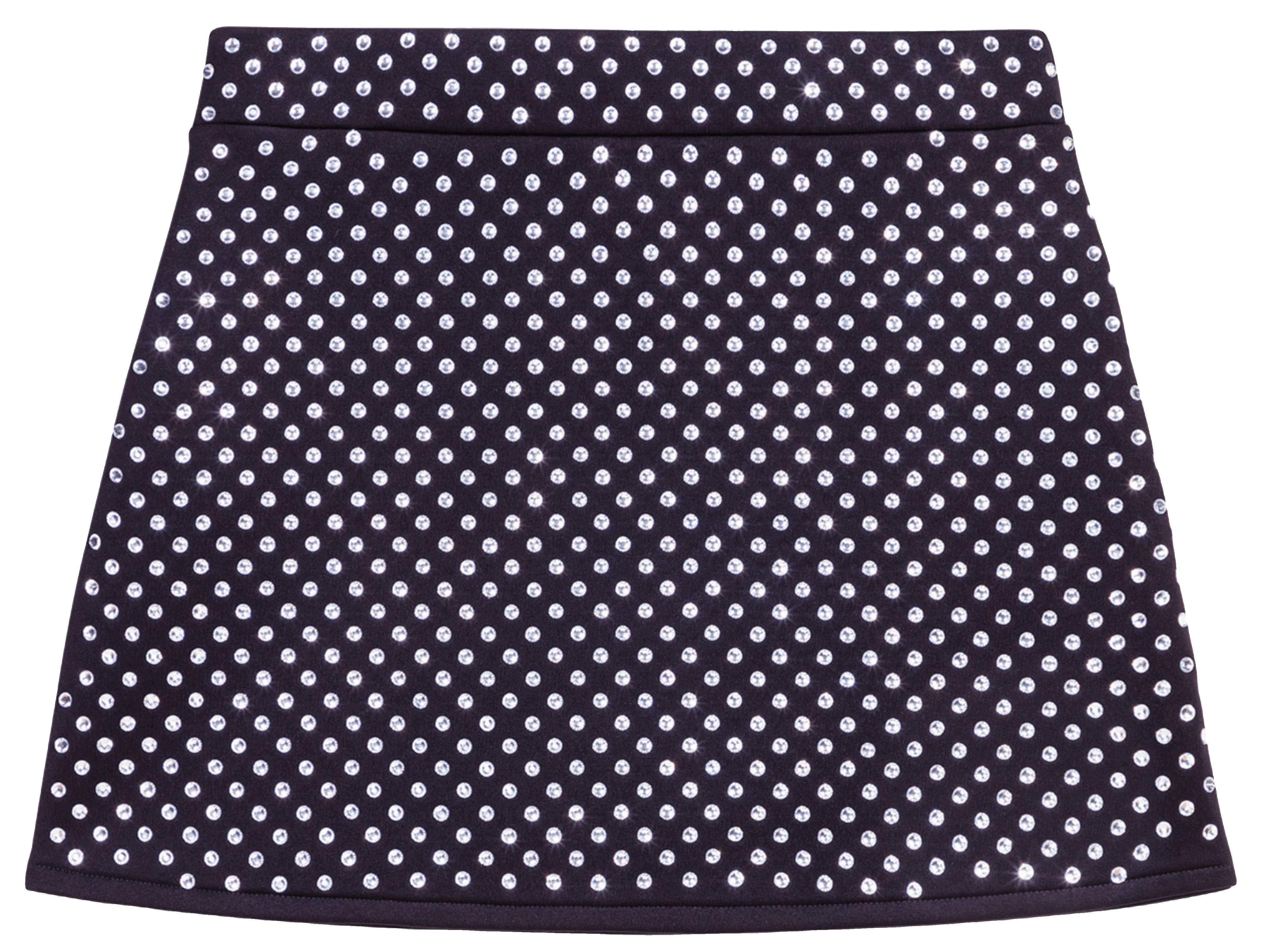 Jupe courte à strass | Noir