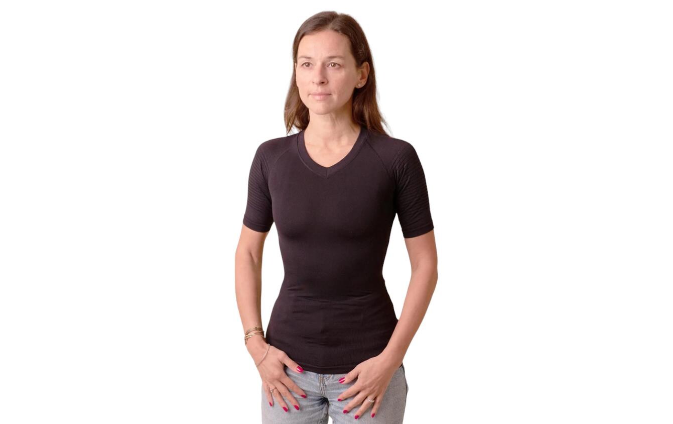 Körperhaltung Shirt Damen, schwarz Grösse M/LHaltungskorrigierendes Shirt für Damen