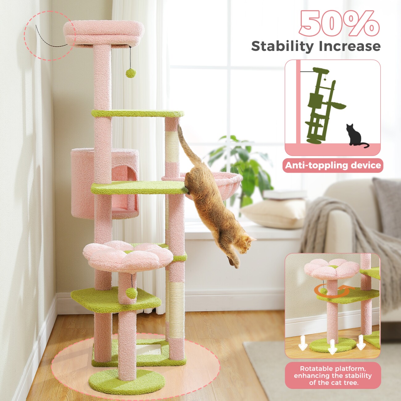 Pawz Road mehrstöckiger Kratzbaum 150cm
