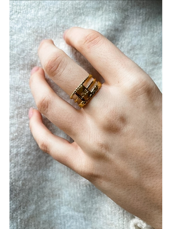 Bague Dorée Love - Mile Mila