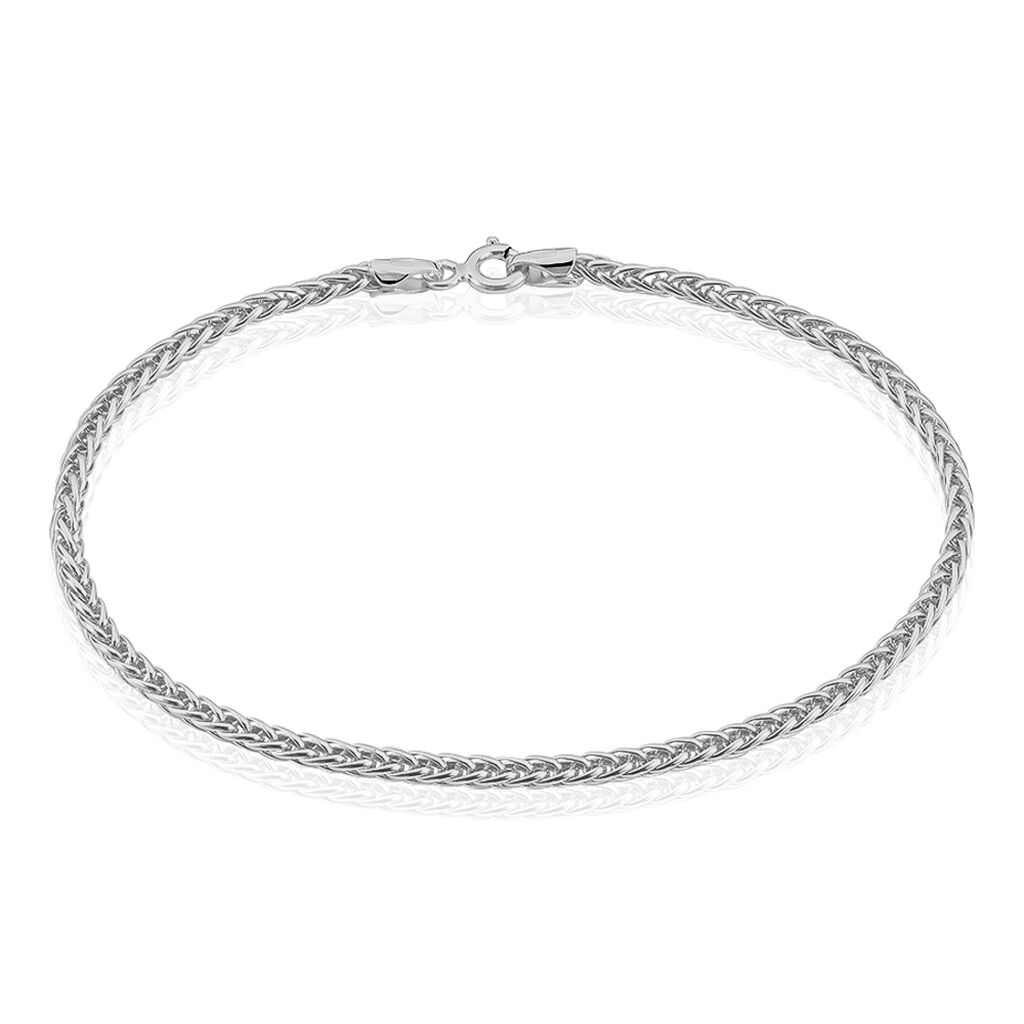 Bracelet Jayna Maille Palmier Or Blanc