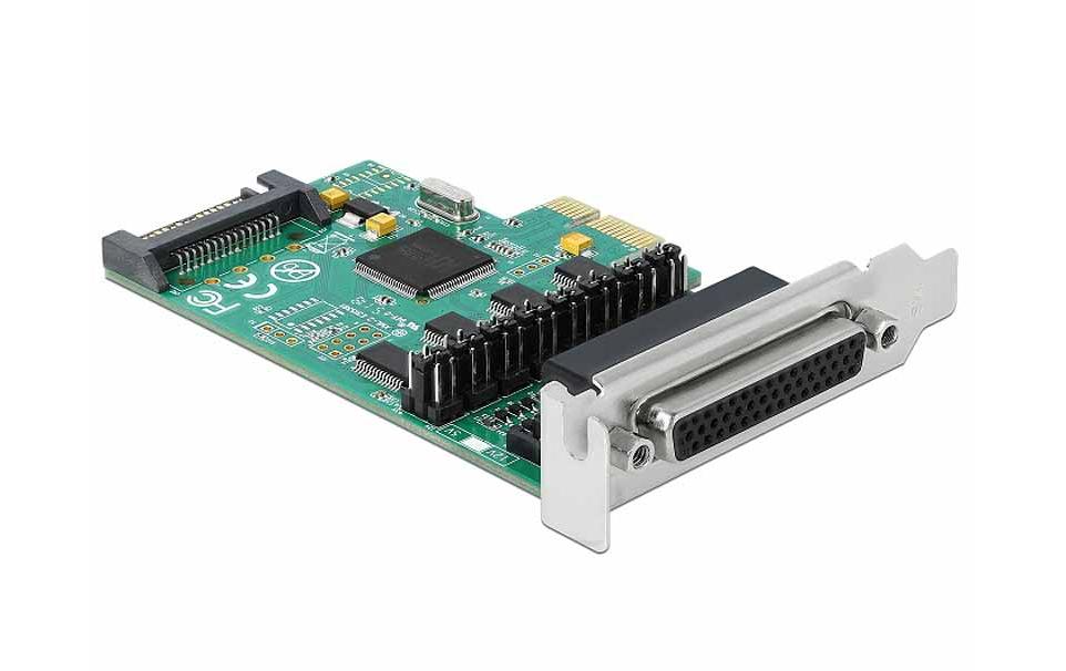 PCI-Express-Karte 89938 4x RS-232 mit SpannungsversorgungPCIe-Schnittstellenkarte mit vier seriellen Ports