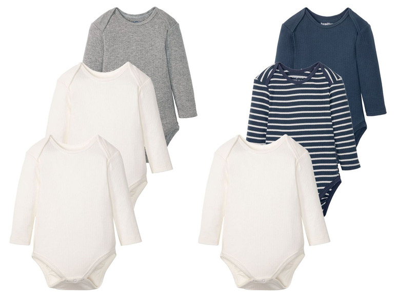3 ribrompertjes voor babyjongens