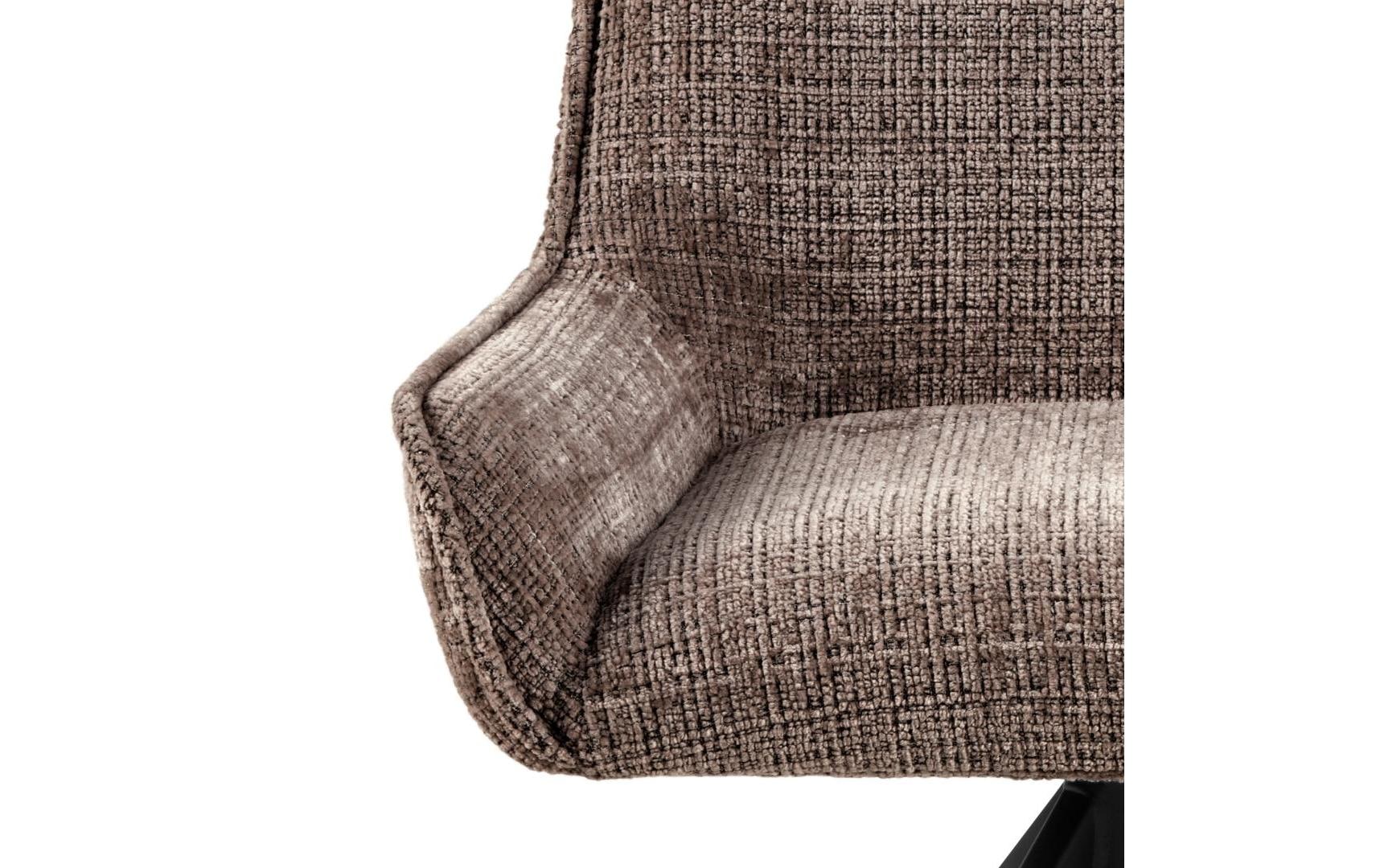 Stuhl Eddie 2 Stück, Braun<br>Esszimmerstuhl mit Chenille-Bezug