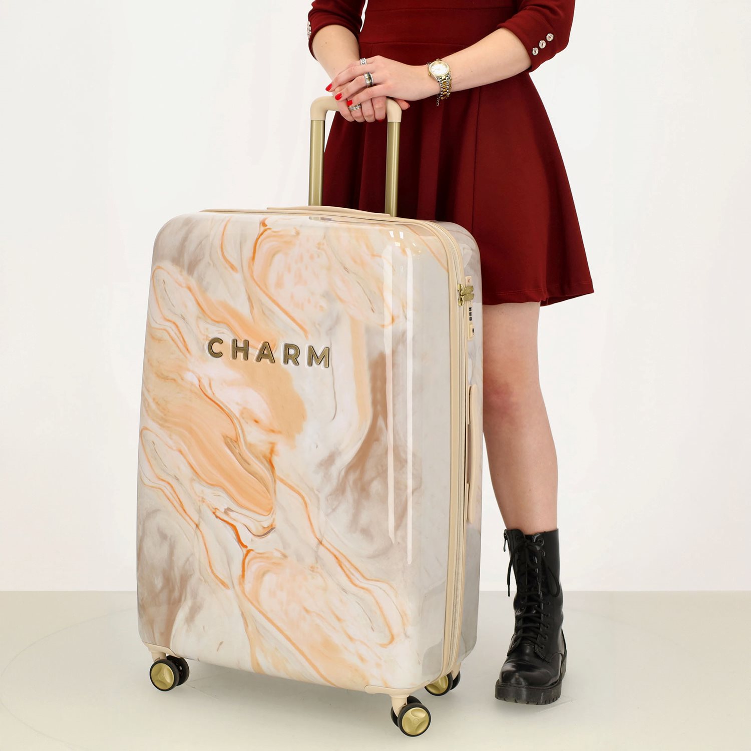 Charm London Marble Trolley L creme