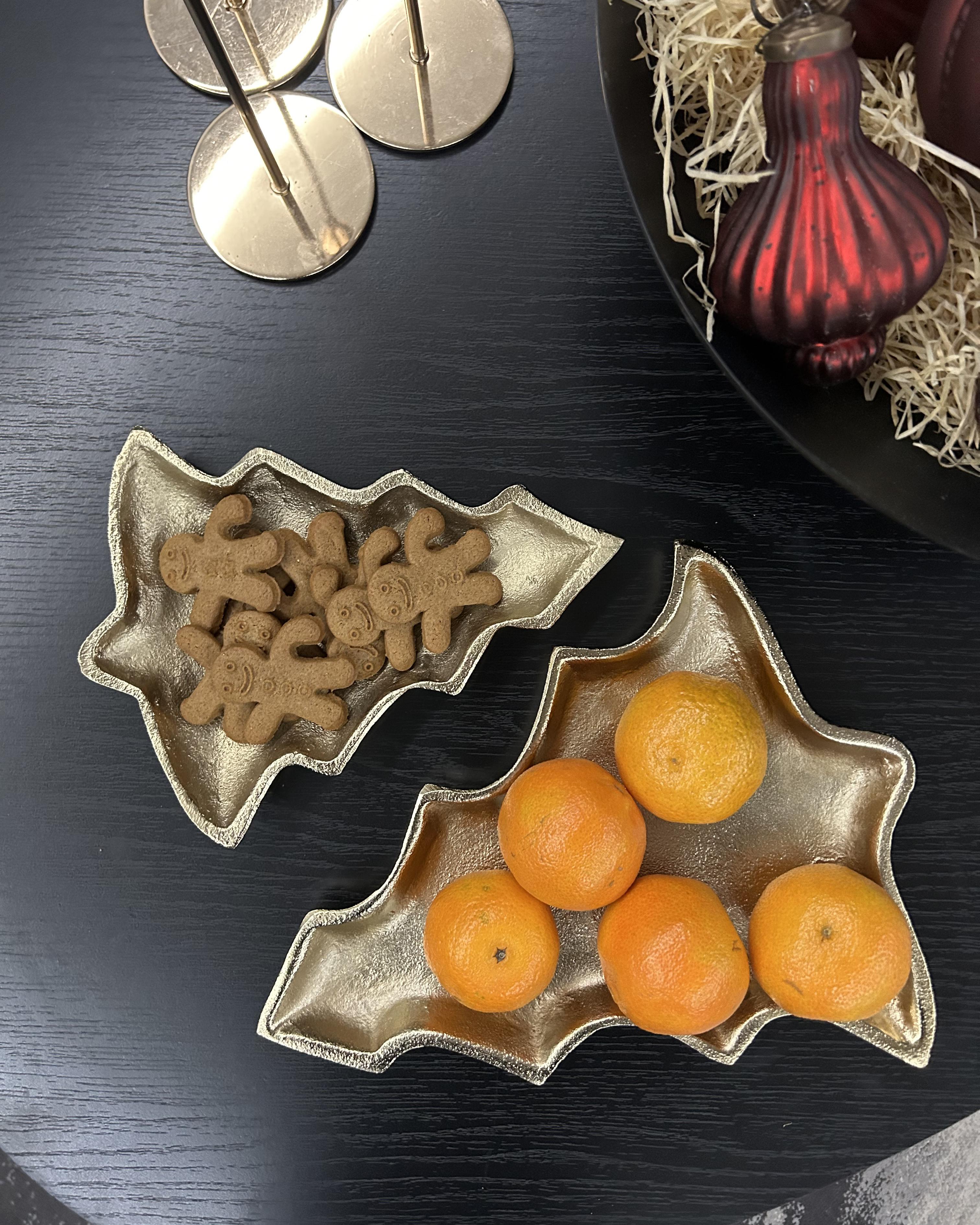 Set van 2 juwelenschaaltjes Kerstboom DURIAN Metaal Goud