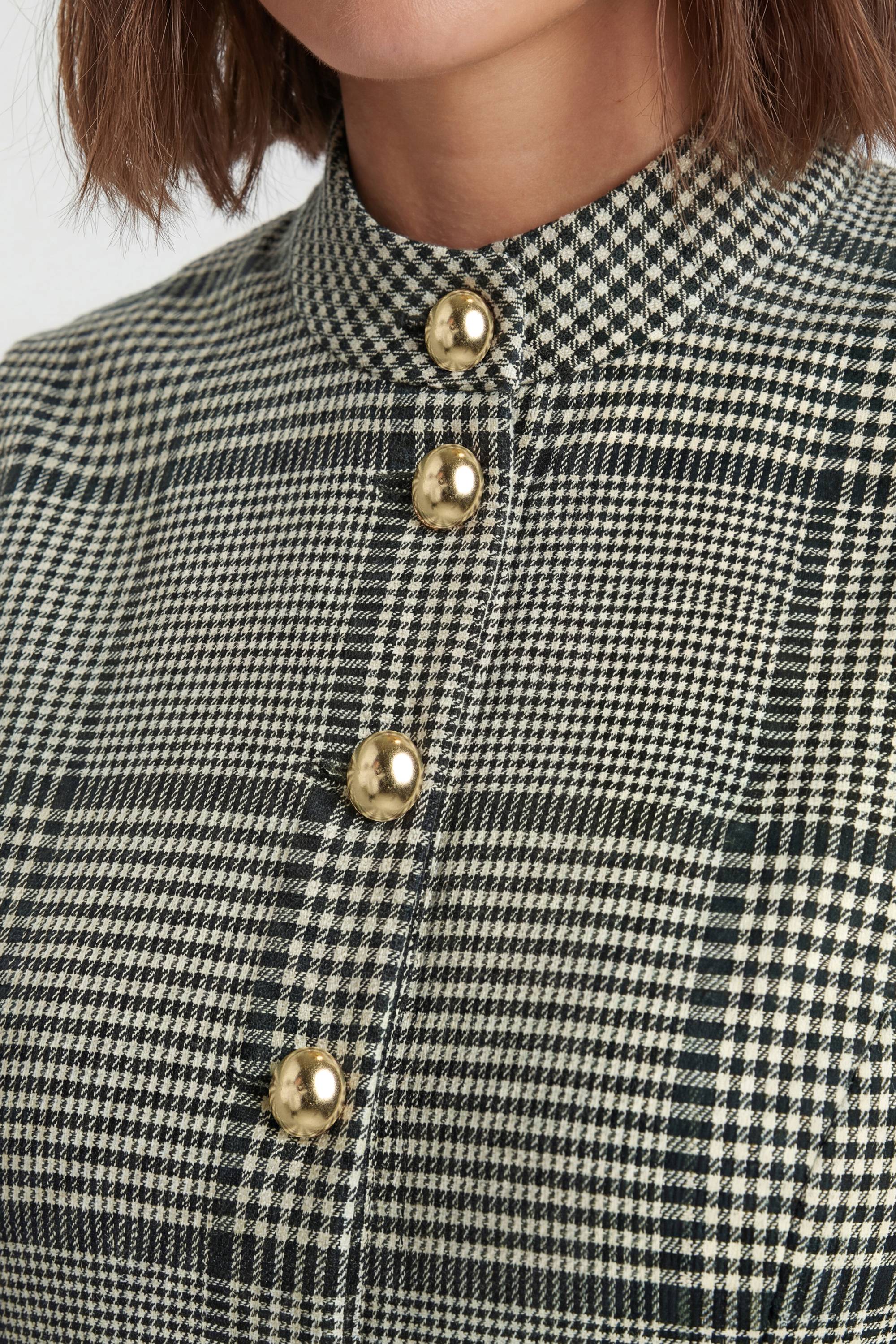 KarenMillen Robe Midi Ajustée À Carreaux Avec Basque Et Ceinture Petite