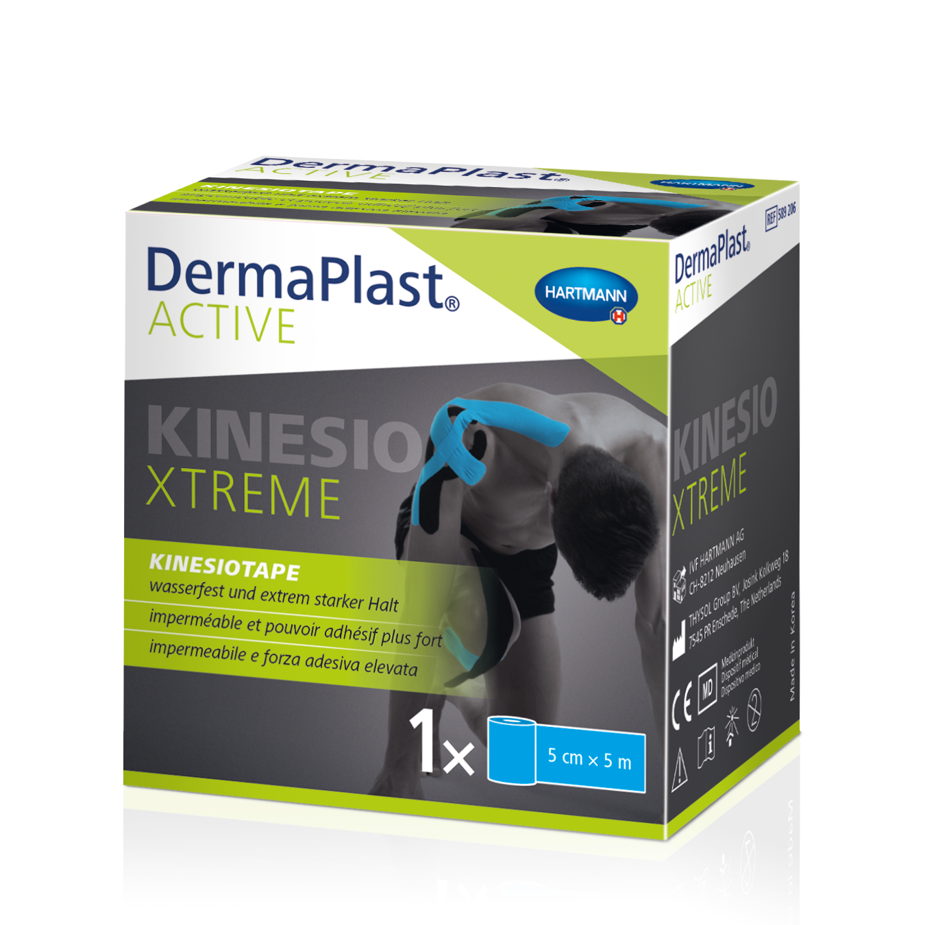 DERMAPLAST Active Kinesiotape Xtreme 5cmx5m blau 1 Stk