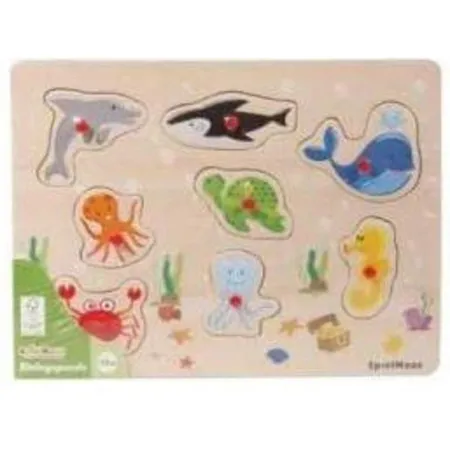 SpielMaus Einlegepuzzle aus Holz 7-10 Teile, 1 Stück, 3-fach sortiert