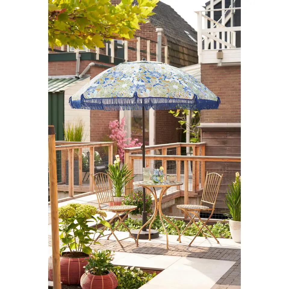 Mica Decorations Parasol - H238 x Ø220 cm - Blauw