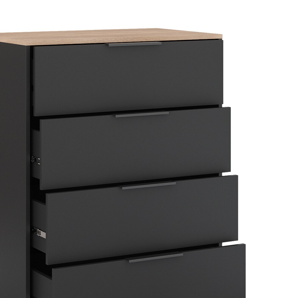 Vicco Sideboard Betti Anthrazit Sonoma 80 x 102 cm 4 Schubladen