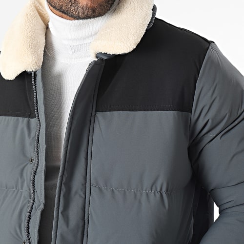 Doudoune Col Mouton Gris