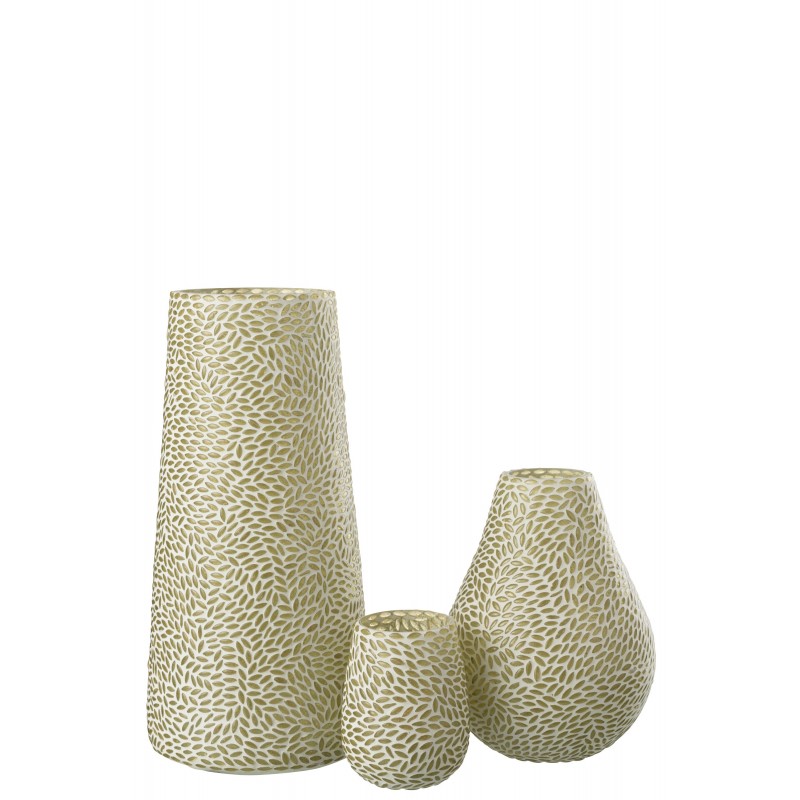 Vase avec mosaïques en verre multicouleur 16x16x36 cm