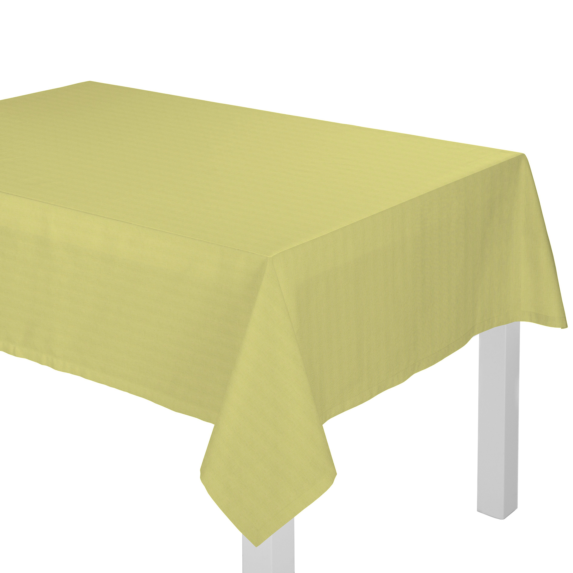 Tischdecke mit Kuvertsaum UNI COLLECTION - hellgrün - 130x190 cm